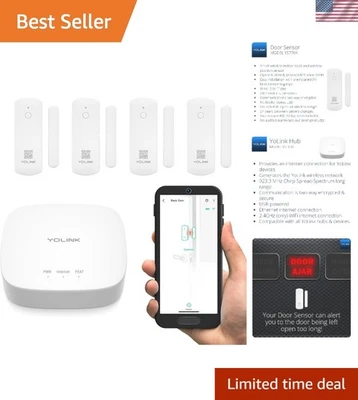 Wireless LoRa Door Sensor Kit: 4 Sensors, Long-Range Alerts for Home Security - Image 1 of 4
