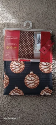 Cortina de ducha de lujo Winterberry Frost Ofelia adorno con estampado de tigre y negro nueva con etiquetas Foto 1 de 3