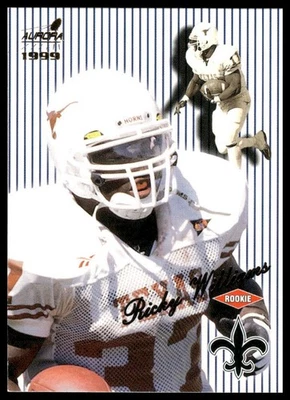 1999 Pacific Aurora #94 Ricky Williams RC Pinstripes New Orleans Saints NM+ - Image 1 of 2