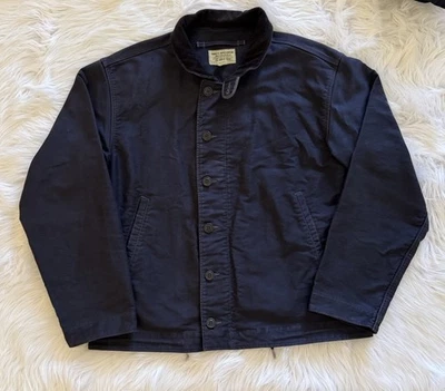 RRL Double RL Ralph Lauren Cotton Deck Jacket Dark Navy XL - Image 1 of 4