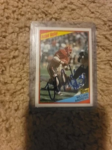 Carta NFL firmata autografata William Andrews 1984 Topps #210 Atlanta Falcons - Foto 1 di 2
