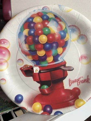 "Platos de papel Lisa Frank vintage de 9""" Foto 1 de 2