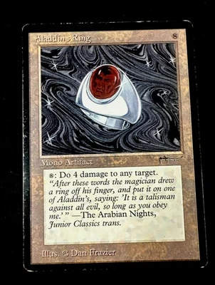 Aladdin's Ring MP MTG Arabian Nights Vintage Magic The Gathering Card - Image 1 of 2