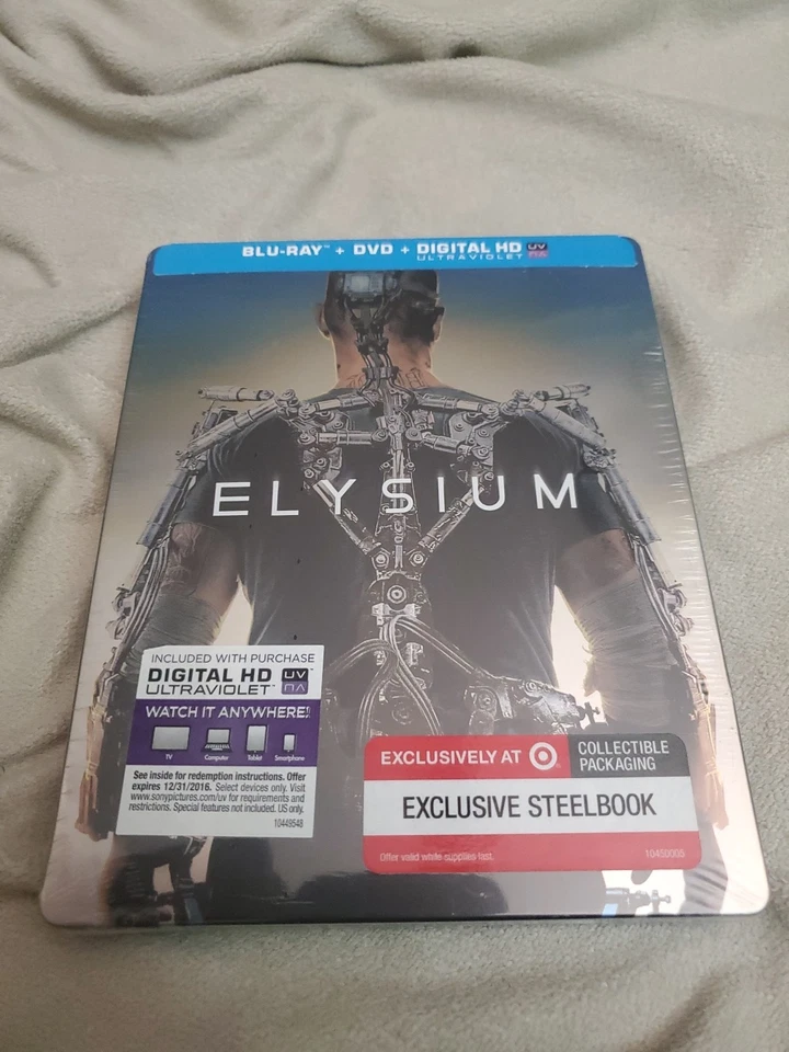 Elysium 2013 Blu-ray DVD Target Steelbook Matt Damon