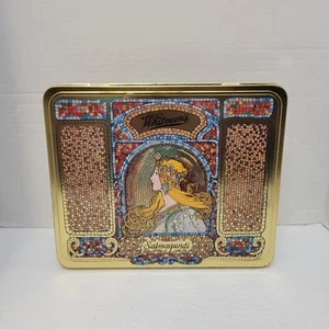 Caja de arte de chocolate Whitmans Salmagundi Art Nouveau tapa con bisagras de lata reedición de la década de 1920 - Imagen 1 de 8