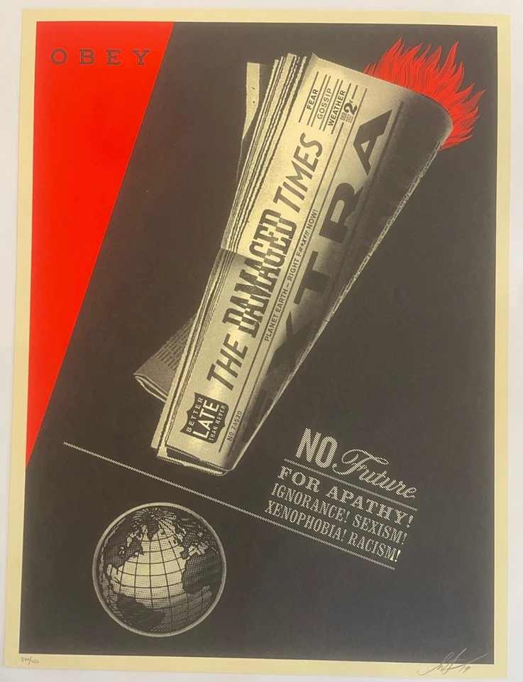 Shepard Fairey - Serigrafía - Firmado y numerado 380/450 Foto 1 de 4