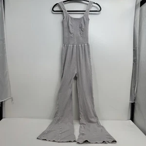 Free People Movement Good Karma Flare One-piece Ice Grey XS-S Jumpsuit - Picture 1 of 9