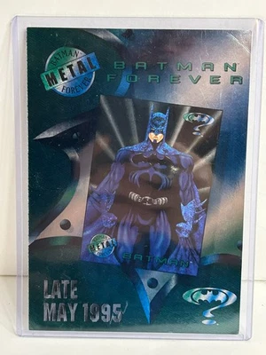 1995 Fleer Batman Metal Forever DC Comics 5X7 Promo Card Sleeved W/Top Loader! - Image 1 of 2