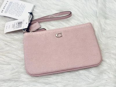 Muñequera Coach Essential denim y cuero en rosa CBO81 NUEVA CON ETIQUETAS Foto 1 de 4