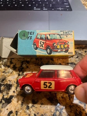 Corgi toys mini Cooper number 321 Red winners number 52 very good condition  - Image 1 of 3
