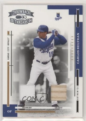 2004 Donruss Throwback Threads Material Combo /50 Carlos Beltran #92 - Image 1 of 2