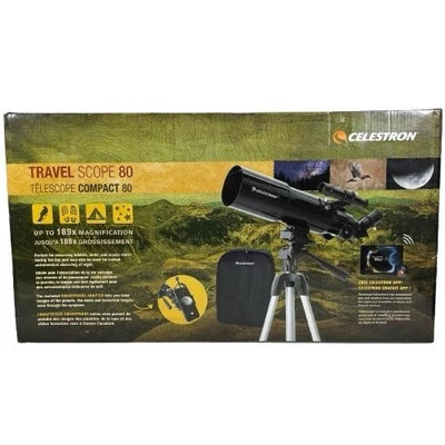 Celestron 80mm Travel Scope Portable Refractor Telescope w/Backpack & Software - Image 1 of 4