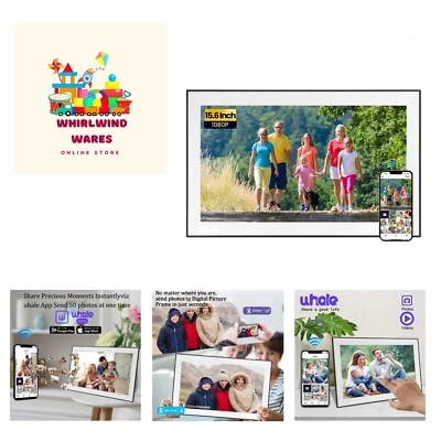 Marco de fotos digital grande Frameo de 15,6 pulgadas, pantalla táctil FHD 1920 * 1080 IPS... Foto 1 de 4