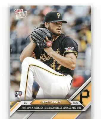 JARED JONES Rookie Card 2024 Topps Now #258 Pittsburgh Pirates, PR: 980 RC 📈 - Image 1 of 4