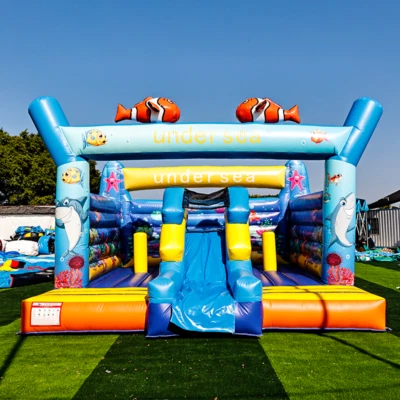 Profi Hüpfburg Under Sea – 5,5x5,5x5m – Modell IN1-051 – inkl. Gebläse - Bild 1 von 4