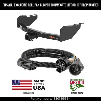 Enganche de remolque para GMC Sierra 1500 07-13 con cableado de 4 pines se adapta a parachoques normales curva Foto 1 de 3