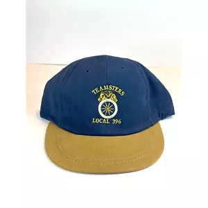 Teamsters Local 396 Vintage Mütze Kappe marineblau hellbraun Druckknopflasche verstellbar - Bild 1 von 4