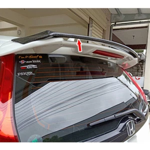 Painted Black For HONDA FIT 3rd GK Jazz 4DR Hatchback Gurney Flap Trunk Spoiler - Picture 1 of 10