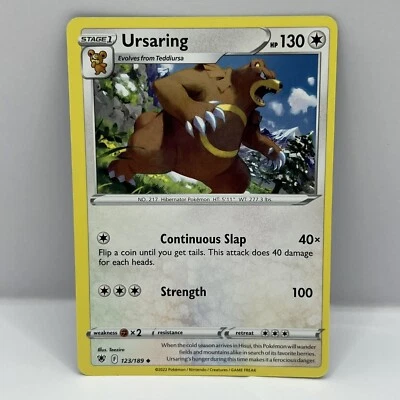 Pokemon TCG Sword & Shield: Astral Radiance Ursaring 123/189 Pack Fresh - Image 1 of 2