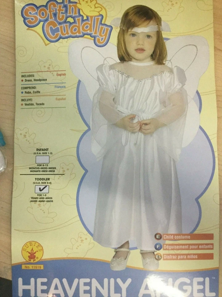Disfraz de Ángel Vestir Tiempo de Juego Niño Ángel Celestial Navidad Disfraz Tod 2-4 Foto 1 de 2