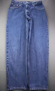 Pantalones de mezclilla vintage para hombre Tommy Hilfiger Tommy algodón recto talla de lavado mediano 36x32 - Imagen 1 de 8