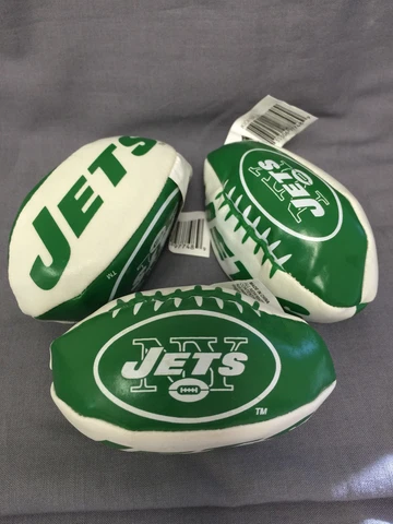 Set of 3 NFL Hacky Sack Kick Ball New York Jets Mini 3.5" Cover