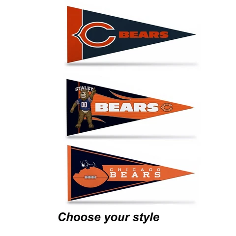 Chicago Bears NFL Mini Pennant 9x4 inch, felt, made in USA Cover