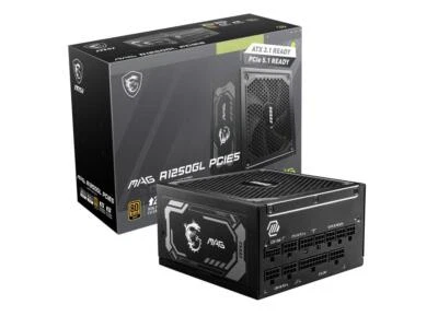 MSI MAG A1250GL 1250W PCIE 5, 80+ GOLD Fully Modular Gaming PSU, ATX Power Su... - Image 1 of 4