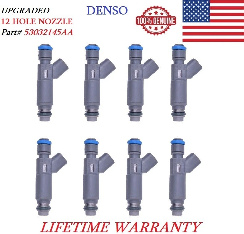 OEM HP UPGRADE 12 HOLE 8X Fuel Injectors For 2001-2002 Jeep Grand Cherokee 4.7L Foto 1 de 1