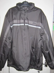 Slazenger fleece lined zip up mens black coat size L - Picture 1 of 5
