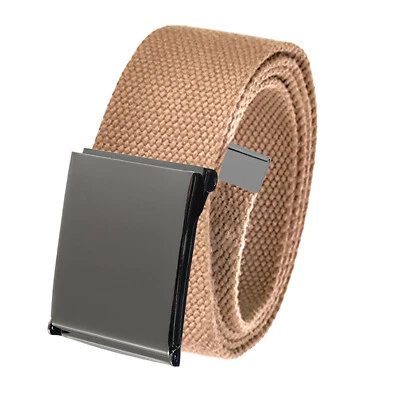 Build A Belt Adulto 1.5" Peltre Abatible Top Hebilla con Cinturón de Tela de Lona Foto 1 de 4