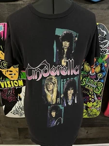 Vintage 1986 Cinderella Shirt Shakes The USA Single Night Songs - Picture 1 of 15