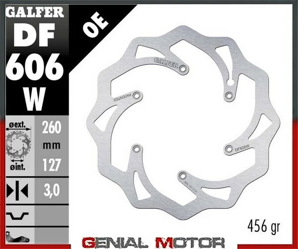 Disco de freno delantero Galfer WAVE FIJO 260x3,2 mm KTM 144 SX 2008 Foto 1 de 1