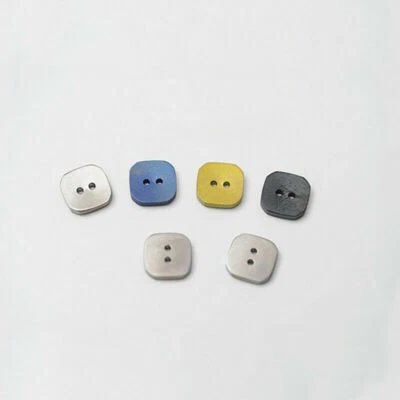 8 pcs * Width 10mm Titanium Alloy Buttons Ti Metal Button For Clothes Men Shirts - Image 1 of 4