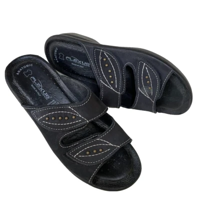 Flexus By Spring Step Women Leather Sandal Mule Shoe Size 37 - Image 1 of 4