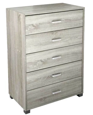 CASSETTIERA SETTIMINO 5 CASSETTI DESIGN MODERNO ROVERE OLMO LEGNO 101*68*40 cm - Immagine 1 di 4