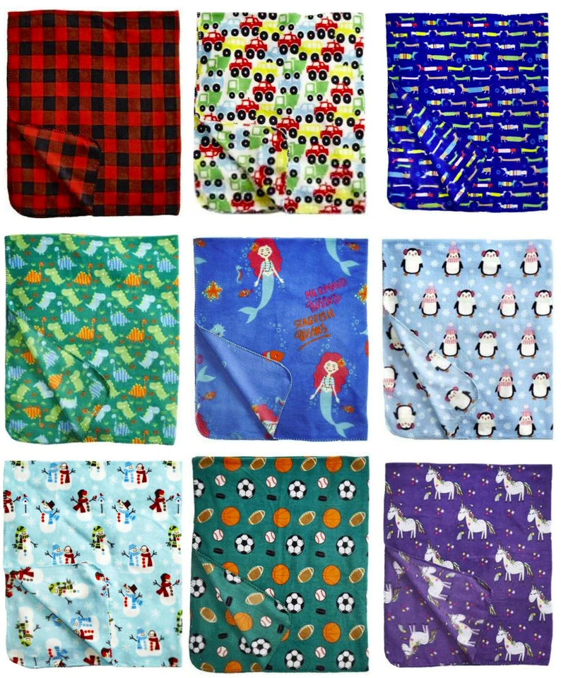 Suave Acogedora Manta Estampada de Vellón ELECCIÓN Diseños Surtidos Colores Patrones  Foto 1 de 1