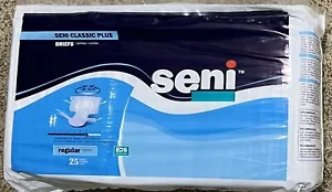 SENI Classic Plus Slip - mäßig bis schwer. 25 Stück. Größe: Regular 40”-50” - Bild 1 von 6