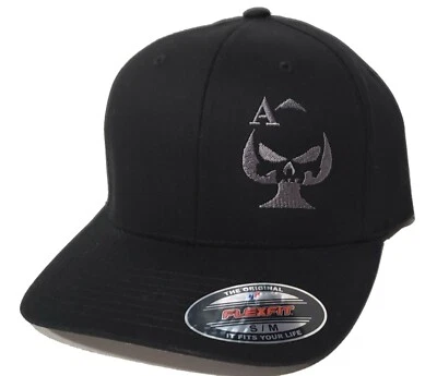 Gorra negra FLEXFIT bordada de francotirador Ace of Spades, 5001 Foto 1 de 3
