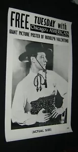 Original Chicago's American Rudolph Valentino Subway Train Mall Poster 26X42 1/2 - Bild 1 von 1