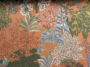 AVAR KOI Cotton Fabric Rust Batik ILIV Blind Curtain Upholstery - Picture 1 of 7