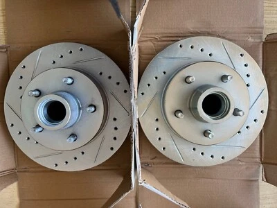 Chevy C10 69-84 Front Drilled Slotted Zinc Coated Brake Rotors - Image 1 of 4