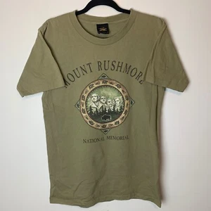 Vintage Mt Rushmore Tourist grün Einzelnaht T-Shirt Tee Größe Herren Medium M - Bild 1 von 8