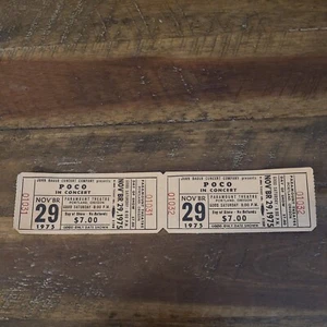 POCO 1975 HEAD OVER HEELS TOUR PAIR OF UNUSED PORTLAND, ORE. CONCERT TICKET NRMT - Picture 1 of 5