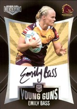 2022 Elite Emily Bass (Broncos) Young Guns Signature NRL Card YGS17 # 20/100