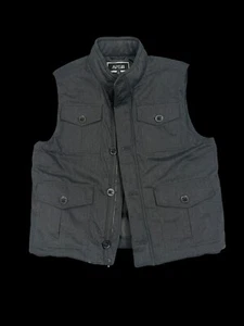 NEW APT. 9 Men's XL Charcoal Gray Puffer Vest Zip/Button Front NWT - Picture 1 of 6