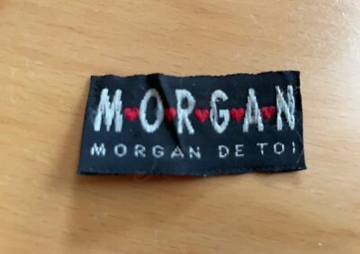 MORGAN de toi étiquette tissé vêtement 4,5 x 2cm Clothes Label - Photo 1/2