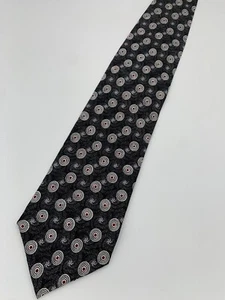Corbata vintage con patrón de ojo de buey Adamax para hombre roja, blanca, negra seda ENVÍO GRATUITO - Imagen 1 de 3