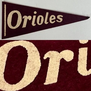 1970's Vintage Baltimore Orioles Baseball 2.5x6 Mini Pennant Burgandy - Picture 1 of 5