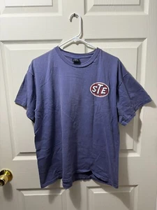 Surf The Earth T-Shirt Men's Large PurpleCrew Neck Short Sleeve vintage 90s - Picture 1 of 4
